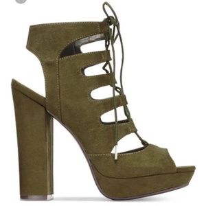 Bar lll Nelly caged platform heels